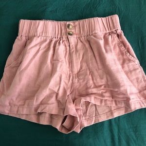 Pink flowy shorts